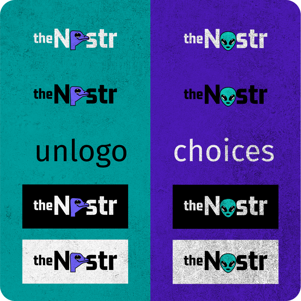 the nostr unlogo choices