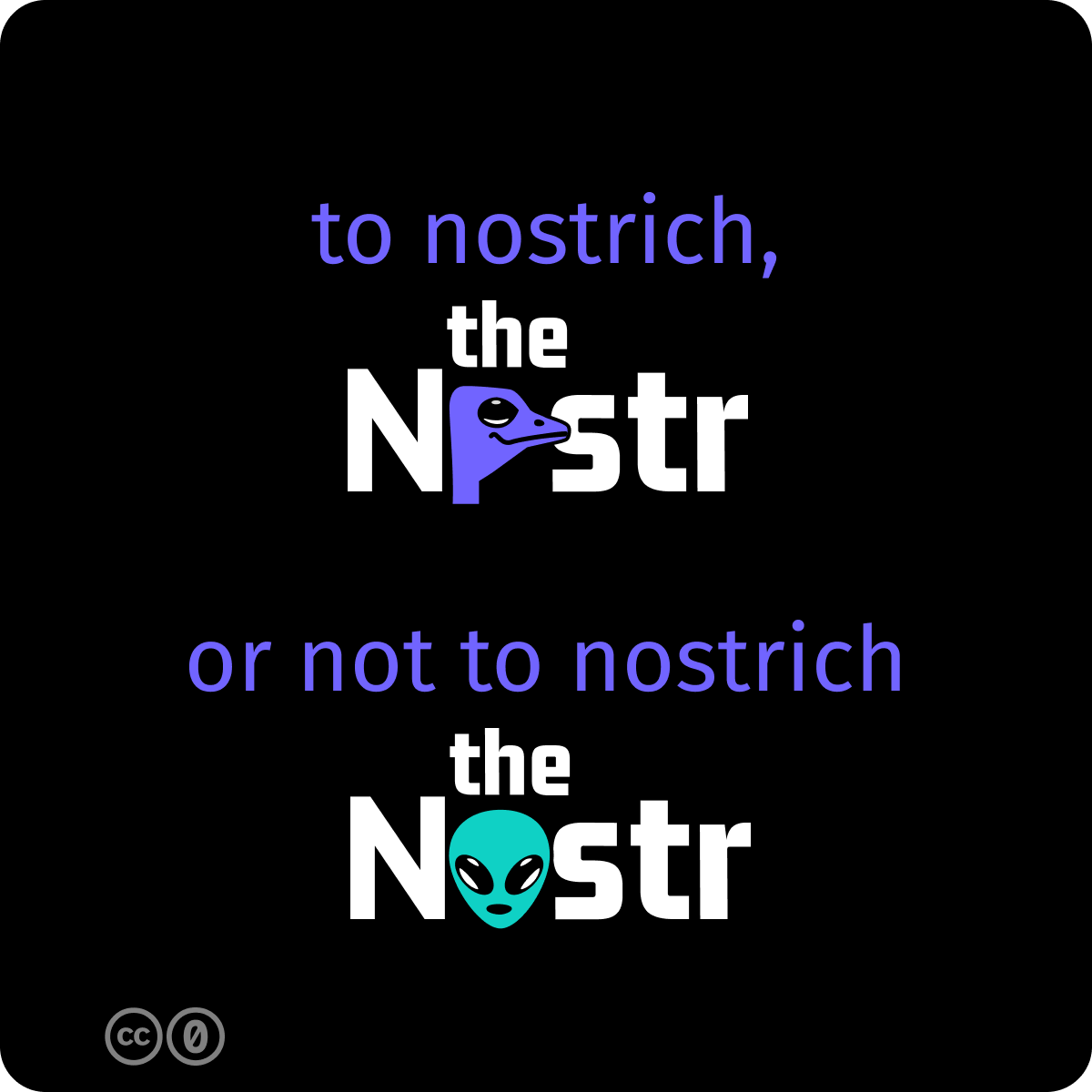 the nostr unlogo: to nostrich, or not to nostrich