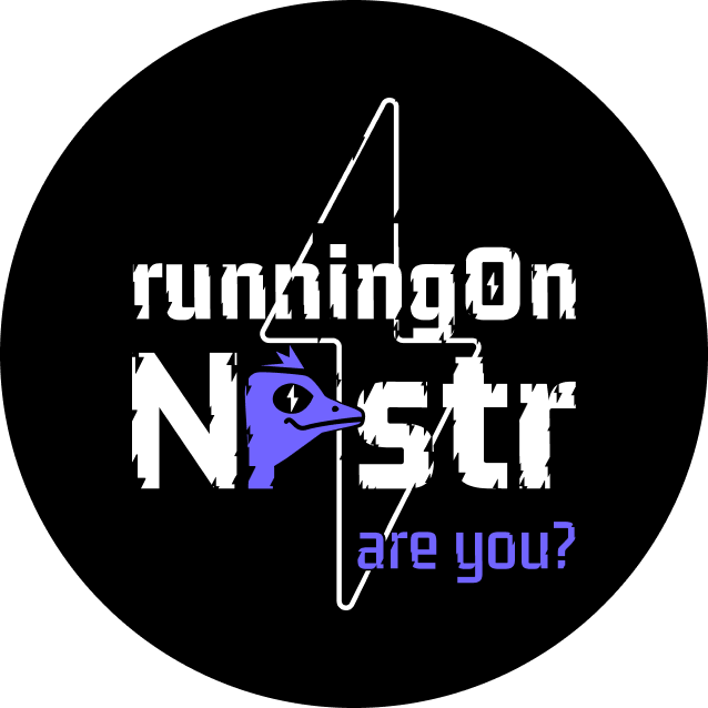 zaps running on nostr untshirt png